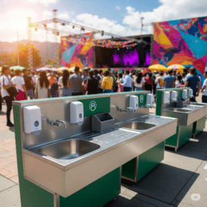 ¿Por Qué los Lavamanos Portátiles son Esenciales en Eventos Masivos en Bogotá?